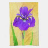 Linge De Cuisine Peinture Iris à pois pourpre - Chien original mign (Vertical)