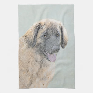 Linge De Cuisine Peinture Leonberger - Art Original et Mignon de Ch