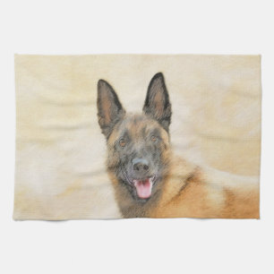 Linge De Cuisine Peinture Malinoise belge - Cute Original Chien Art
