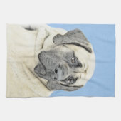 Linge De Cuisine Peinture Mastiff (Fawn) anglaise - Art Chien origi (Horizontal)