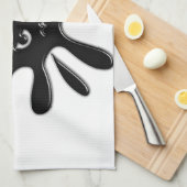 Linge De Cuisine Peinture noire en colère (Quart Plié)