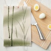 Linge De Cuisine Peinture orientale de style, Lotus grand (Quart Plié)