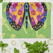 Linge De Cuisine Peinture papillon abstraite (Plié)