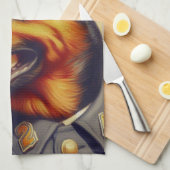 Linge De Cuisine Peinture par Rottweiler rétro (Quart Plié)