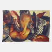 Linge De Cuisine Peinture par Rottweiler rétro (Horizontal)