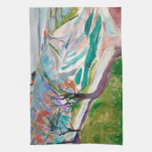 Linge De Cuisine Peinture paysagère Edward Munch Art expressionnist (Vertical)