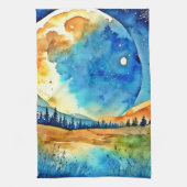 Linge De Cuisine Peinture Pleine lune (Vertical)