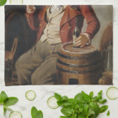 Linge De Cuisine Peinture potable de bière de vieil homme (Plié)