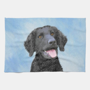 Linge De Cuisine Peinture Retriever recouverte de boue - Art Chien