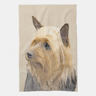 Linge De Cuisine Peinture Silky Terrier - Cute Original Chien Art