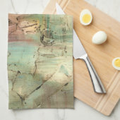 Linge De Cuisine Peinture sur la Terre avec surface fissurée (Quart Plié)