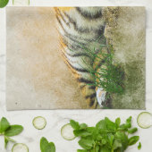 Linge De Cuisine Peinture sur tigre (Plié)