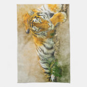 Linge De Cuisine Peinture sur tigre (Vertical)