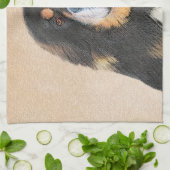 Linge De Cuisine Peinture Tibétaine Mastiff - Joli art original chi (Plié)