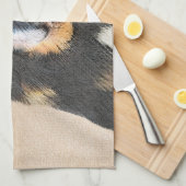 Linge De Cuisine Peinture Tibétaine Mastiff - Joli art original chi (Quart Plié)