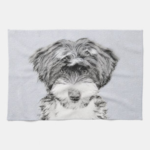 Linge De Cuisine Peinture Tibétaine Terrier - Cute Original Chien A