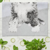 Linge De Cuisine Peinture Tibétaine Terrier - Cute Original Chien A (Plié)