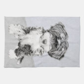 Linge De Cuisine Peinture Tibétaine Terrier - Cute Original Chien A (Horizontal)