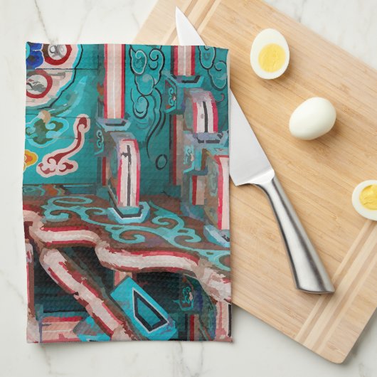 Linge De Cuisine Peinture traditionnelle coréenne (Quart Plié)