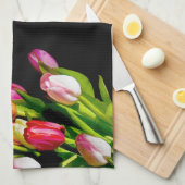 Linge De Cuisine Peinture Tulip - Art Fleur original (Quart Plié)