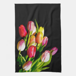 Linge De Cuisine Peinture tulipe - Art floral original