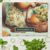 Linge De Cuisine Peinture vintage d'écureuil (Plié)