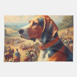 Linge De Cuisine Peinture vintage pour chien de collection