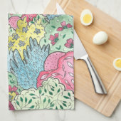 Linge De Cuisine Peinture Whimsical de Noël et de colombe (Quart Plié)