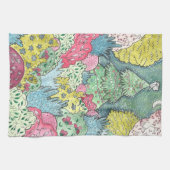 Linge De Cuisine Peinture Whimsical de Noël et de colombe (Horizontal)