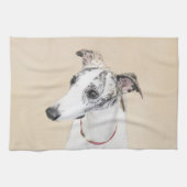 Linge De Cuisine Peinture Whippet - Jolie art original chien (Horizontal)