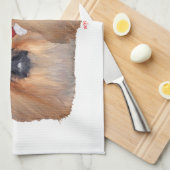 Linge De Cuisine Pékinois Joyeux Noël (Quart Plié)