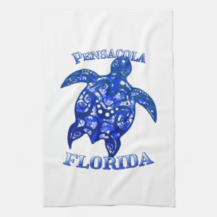 Linge De Cuisine Penacola Floride Vacation Tribal Turtle