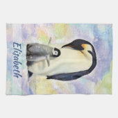 Linge De Cuisine Penguin empereur avec la couleur d'eau de la pouss (Horizontal)