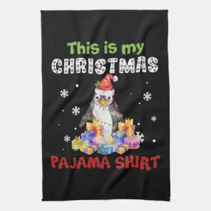 Linge De Cuisine Penguin Voici Ma Chemise De Pyjama De Noël