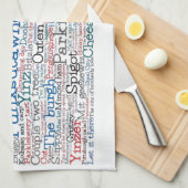 Linge De Cuisine Pennsylvanie USA Slang Word Art Map (Quart Plié)