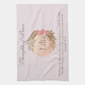 Linge De Cuisine Pensées de paix Jérémie florale 29:11 (Vertical)