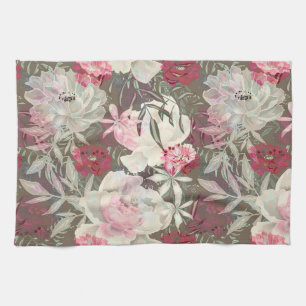 Linge De Cuisine Peonies rose rose fleurs fleurs jardin fleurie bou