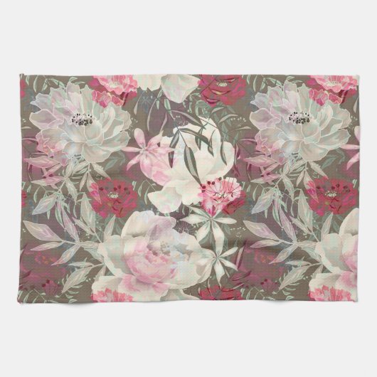 Linge De Cuisine Peonies rose rose fleurs fleurs jardin fleurie bou (Horizontal)