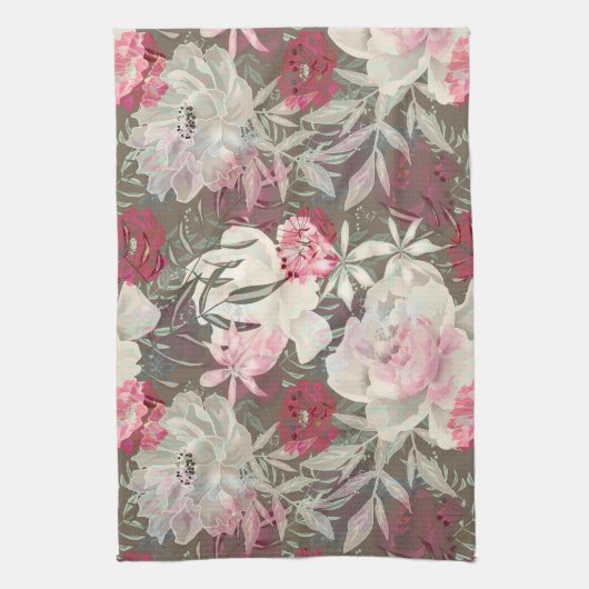 Linge De Cuisine Peonies rose rose fleurs fleurs jardin fleurie bou (Vertical)