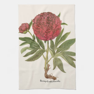Linge De Cuisine Peonies vintages, Fleurs de pivoines par Basilius 
