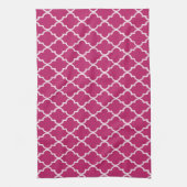 Linge De Cuisine Peony Rouge Et Blanc Marocain Trellis Motif (Vertical)