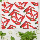 Linge De Cuisine Pepper de Yummy Hot Red Green (Plié)