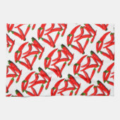 Linge De Cuisine Pepper de Yummy Hot Red Green (Horizontal)