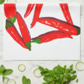 Linge De Cuisine Pepper de Yummy Hot Red Green (Plié)