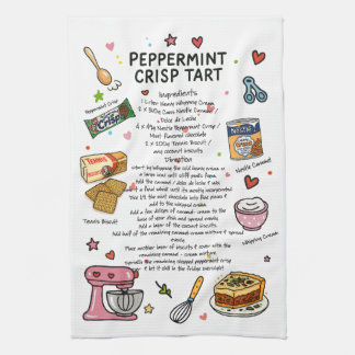 Linge De Cuisine Peppermint Crisp Tart Recette Illustré Dishtowel