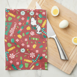 Linge De Cuisine Peppermint Dreams Snoopy Candy Motif