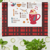 Linge De Cuisine Peppermint Mocha Recette Festive Noël personnalisé (Plié)