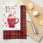 Linge De Cuisine Peppermint Mocha Recette Festive Noël personnalisé (Quart Plié)