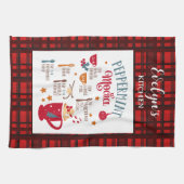 Linge De Cuisine Peppermint Mocha Recette Festive Noël personnalisé (Horizontal)