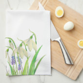 Linge De Cuisine Perce-neiges et Muscari d'aquarelle (Quart Plié)